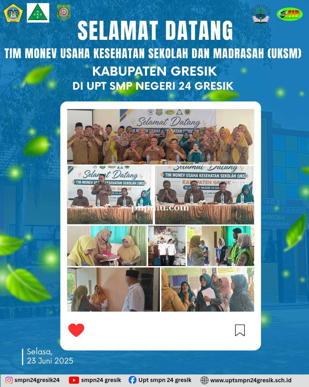 UPT SMPN 24 GRESIK IKUTI MONEV UKSM 2026, PERKUAT KOMITMEN SEKOLAH SEHAT